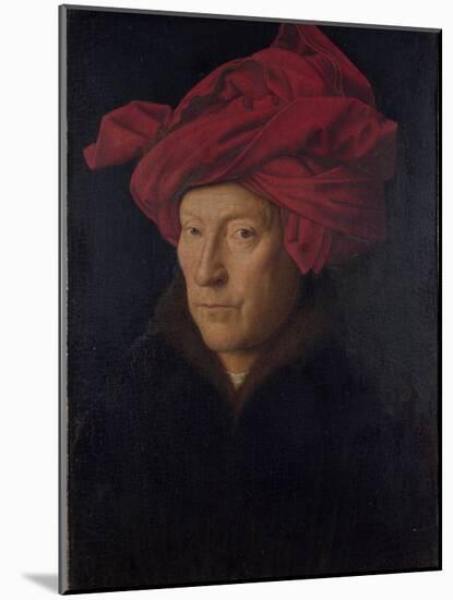 Man in a Red Turban (Formerly Self-Portrait)-Jan van Eyck-Mounted Giclee Print