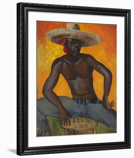 Man in a Straw Hat II-Boscoe Holder-Framed Premium Giclee Print