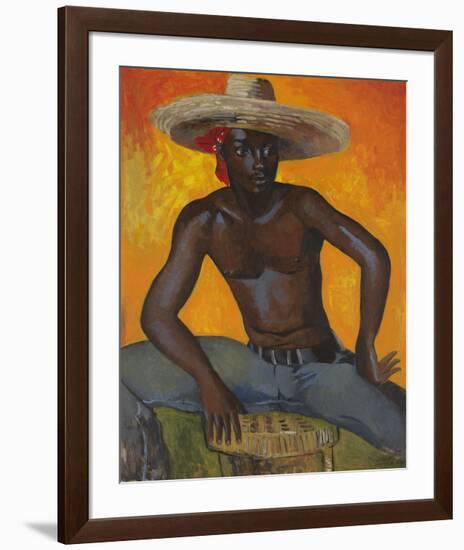 Man in a Straw Hat II-Boscoe Holder-Framed Premium Giclee Print