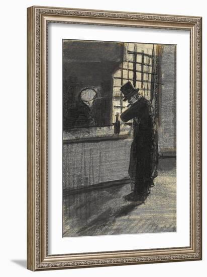 Man in a Village Inn-Vincent van Gogh-Framed Giclee Print