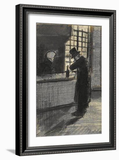 Man in a Village Inn-Vincent van Gogh-Framed Giclee Print