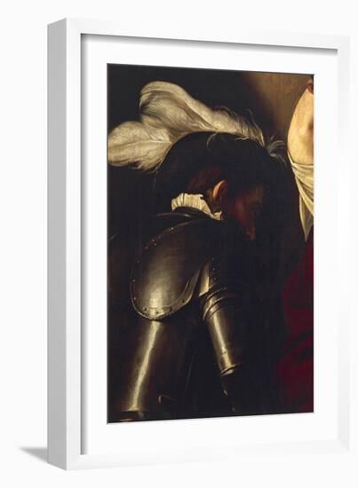 Man in Armor, Detail from Crowning with Thorns-Caravaggio-Framed Giclee Print