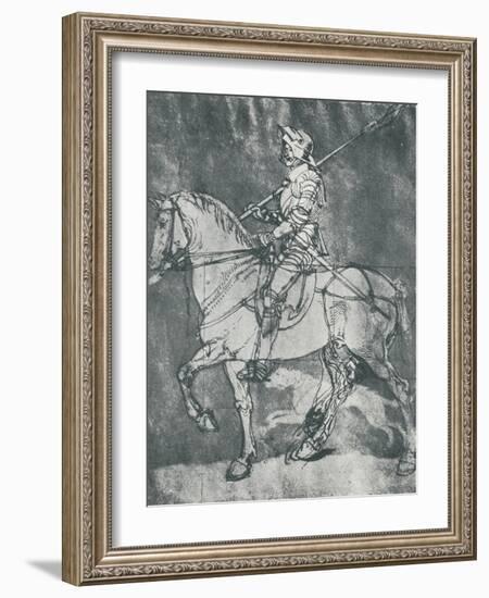 'Man in Armour, on Horseback', 1498, (1912)-Albrecht Durer-Framed Giclee Print