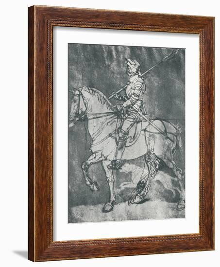 'Man in Armour, on Horseback', 1498, (1912)-Albrecht Durer-Framed Giclee Print