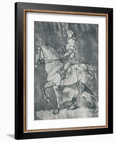 'Man in Armour, on Horseback', 1498, (1912)-Albrecht Durer-Framed Giclee Print