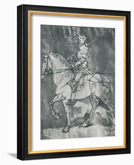 'Man in Armour, on Horseback', 1498, (1912)-Albrecht Durer-Framed Giclee Print