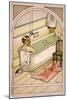 Man in Bath-null-Mounted Art Print