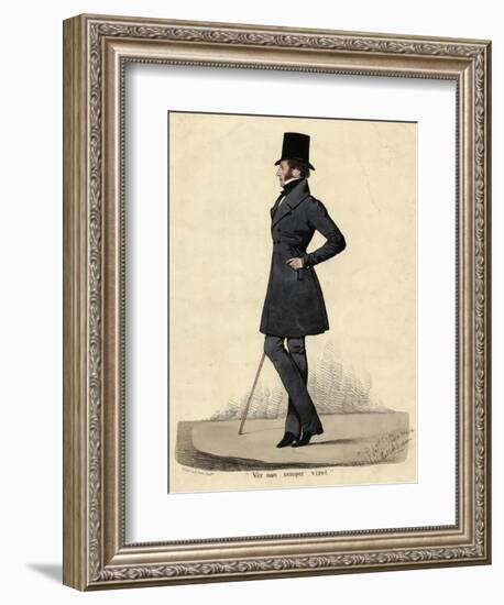 Man in Black 1820s-Richard Dighton-Framed Photographic Print
