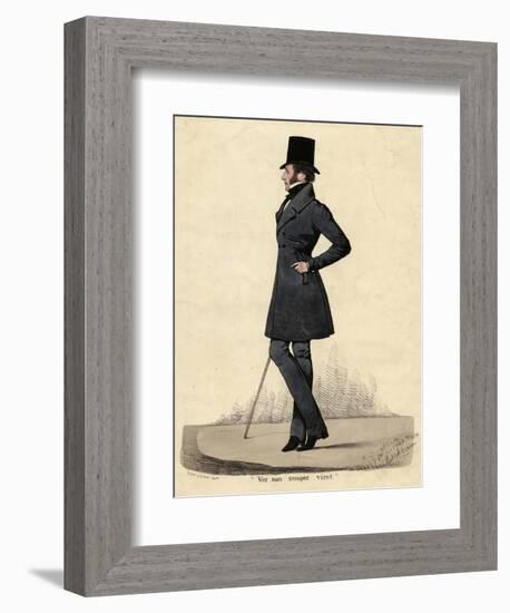 Man in Black 1820s-Richard Dighton-Framed Photographic Print