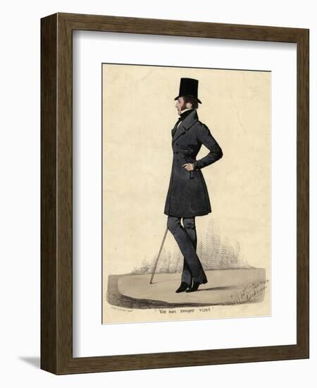 Man in Black 1820s-Richard Dighton-Framed Photographic Print