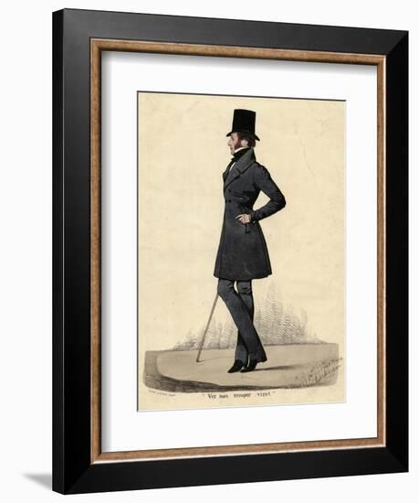 Man in Black 1820s-Richard Dighton-Framed Photographic Print