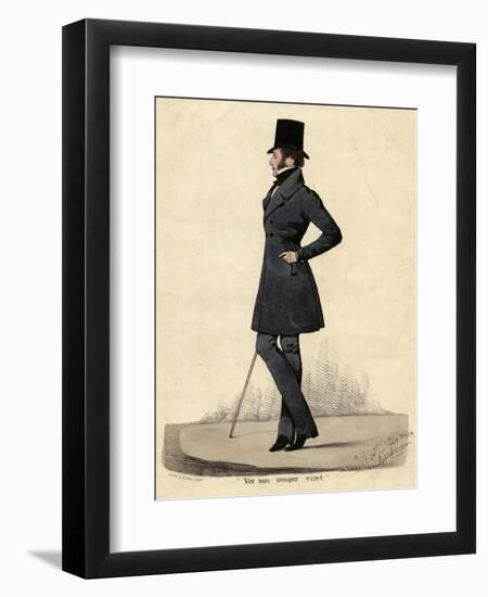 Man in Black 1820s-Richard Dighton-Framed Photographic Print