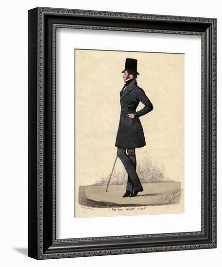 Man in Black 1820s-Richard Dighton-Framed Photographic Print