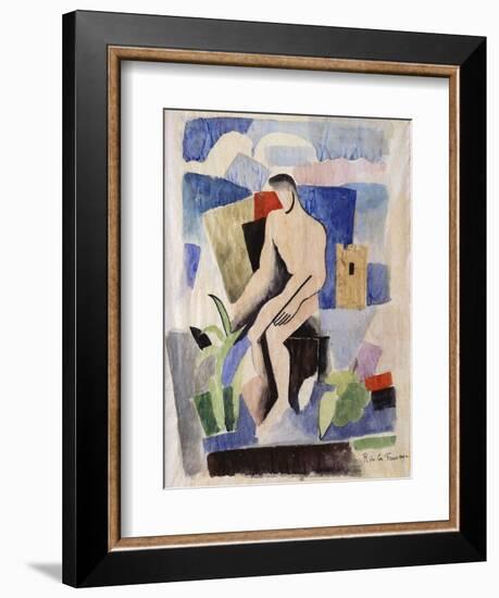 Man in the Country, Study for Paludes; Homme Dans Un Paysage, Etude Pour Paludes, c.1920-Roger de La Fresnaye-Framed Giclee Print