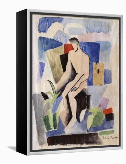 Man in the Country, Study for Paludes; Homme Dans Un Paysage, Etude Pour Paludes, c.1920-Roger de La Fresnaye-Framed Premier Image Canvas