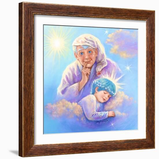 Man in the Moon and Sleeping Twinkle Star-Judy Mastrangelo-Framed Giclee Print