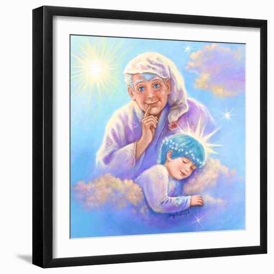 Man in the Moon and Sleeping Twinkle Star-Judy Mastrangelo-Framed Giclee Print