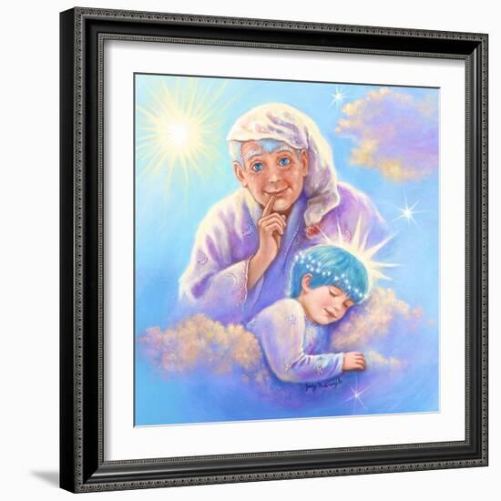 Man in the Moon and Sleeping Twinkle Star-Judy Mastrangelo-Framed Giclee Print