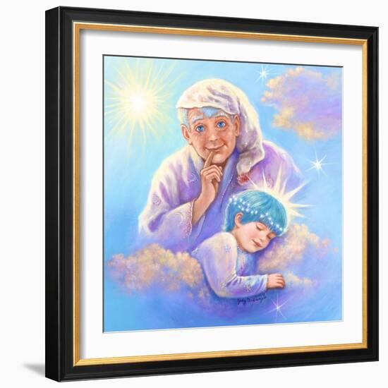 Man in the Moon and Sleeping Twinkle Star-Judy Mastrangelo-Framed Giclee Print