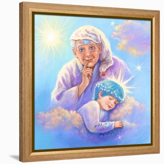 Man in the Moon and Sleeping Twinkle Star-Judy Mastrangelo-Framed Premier Image Canvas
