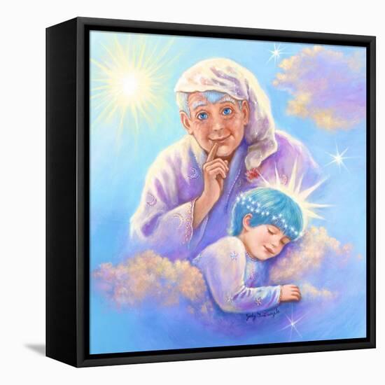 Man in the Moon and Sleeping Twinkle Star-Judy Mastrangelo-Framed Premier Image Canvas