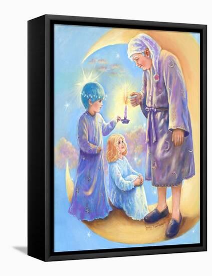 Man in the Moon Lighting Candle-Judy Mastrangelo-Framed Premier Image Canvas