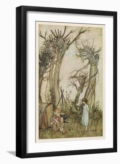 Man in the Wilderness-Arthur Rackham-Framed Art Print