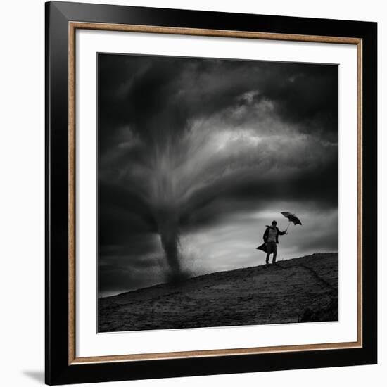 Man In The Wind-Radovan Skohel-Framed Giclee Print