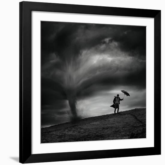 Man In The Wind-Radovan Skohel-Framed Giclee Print