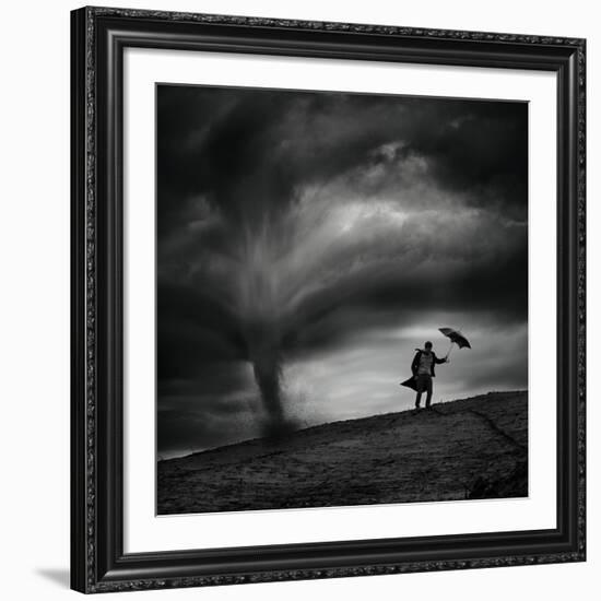 Man In The Wind-Radovan Skohel-Framed Giclee Print