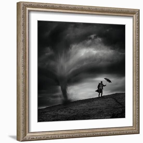 Man in the Wind-Radovan Skohel-Framed Photographic Print