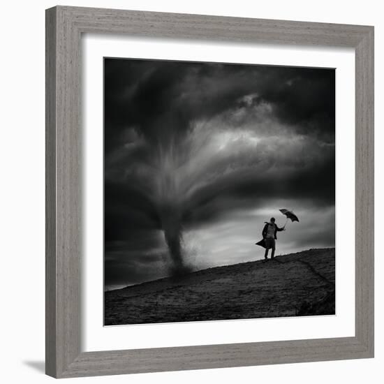 Man in the Wind-Radovan Skohel-Framed Photographic Print