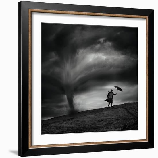 Man in the Wind-Radovan Skohel-Framed Photographic Print