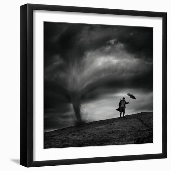 Man in the Wind-Radovan Skohel-Framed Photographic Print