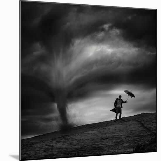 Man in the Wind-Radovan Skohel-Mounted Photographic Print