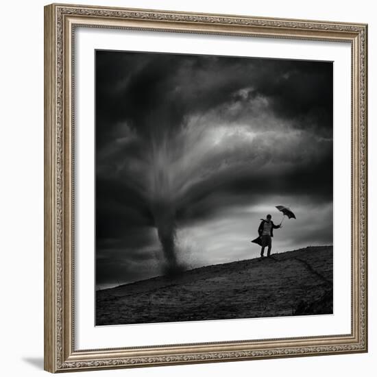 Man in the Wind-Radovan Skohel-Framed Photographic Print