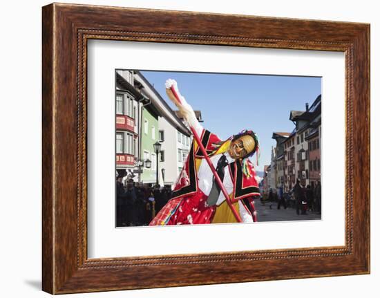 Man in Traditional Costume (Federahannes)-Markus Lange-Framed Photographic Print