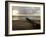 Man Jogs by the Beach Towards the Wall Dividing Mexico and the U.S. in Tijuana, Mexico-null-Framed Photographic Print