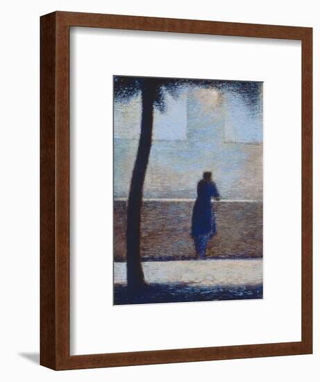 Man Leaning on a Parapet-Georges Seurat-Framed Premium Giclee Print