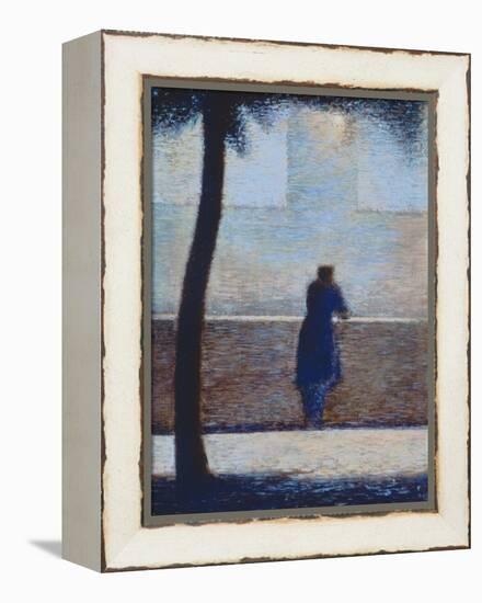 Man Leaning on a Parapet-Georges Seurat-Framed Premier Image Canvas