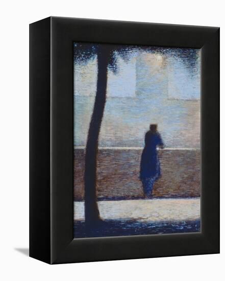 Man Leaning on a Parapet-Georges Seurat-Framed Premier Image Canvas