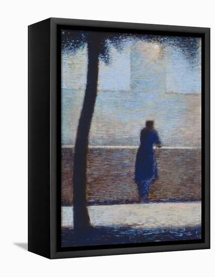 Man Leaning on a Parapet-Georges Seurat-Framed Premier Image Canvas