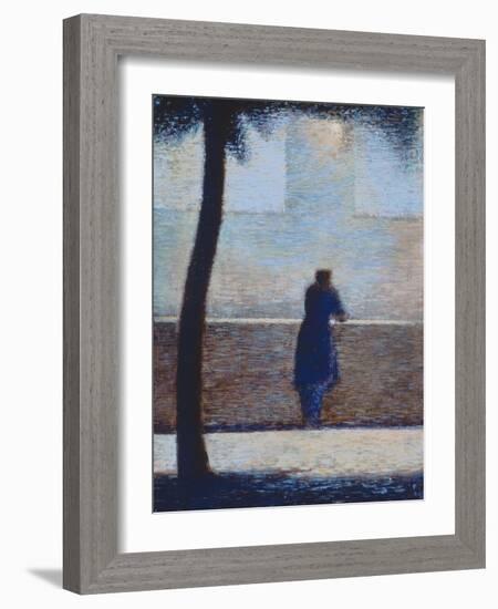 Man Leaning on a Parapet-Georges Seurat-Framed Giclee Print