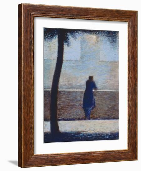 Man Leaning on a Parapet-Georges Seurat-Framed Giclee Print