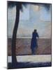 Man Leaning on a Parapet-Georges Seurat-Mounted Giclee Print
