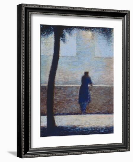 Man Leaning on a Parapet-Georges Seurat-Framed Giclee Print