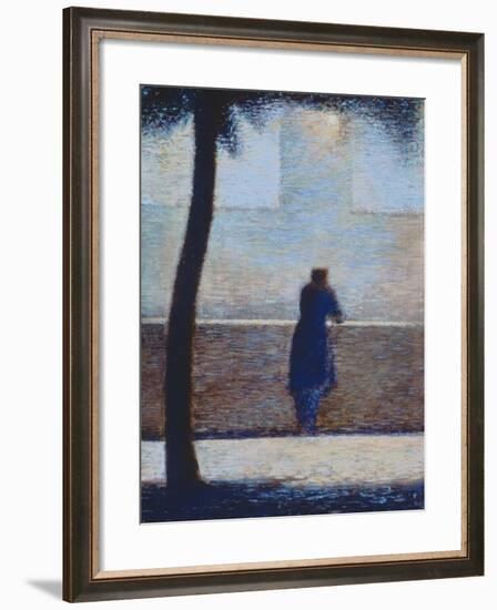Man Leaning on a Parapet-Georges Seurat-Framed Giclee Print