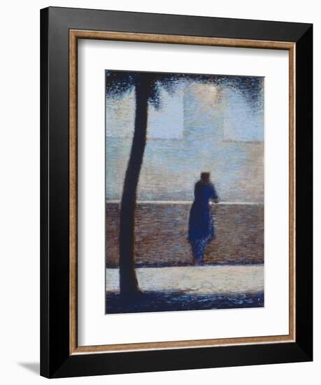 Man Leaning on a Parapet-Georges Seurat-Framed Giclee Print