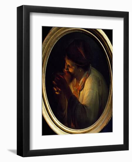 Man Lighting His Pipe-Michele Cammarano-Framed Giclee Print