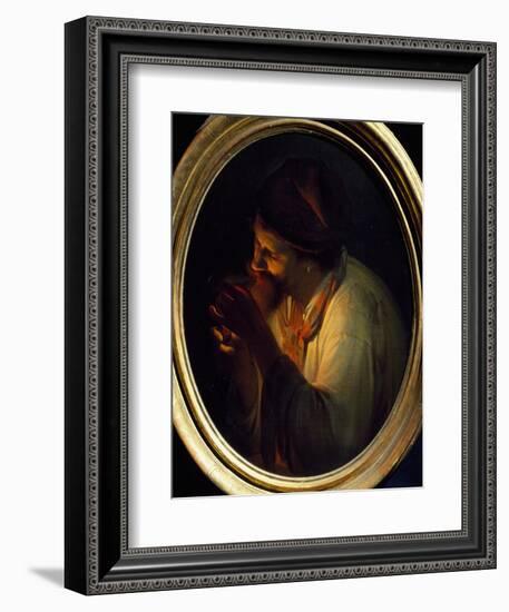 Man Lighting His Pipe-Michele Cammarano-Framed Giclee Print